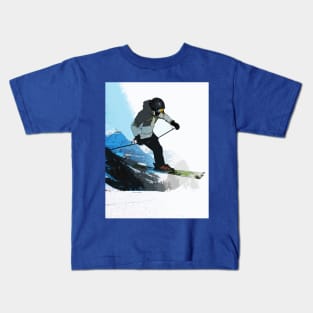 Livin' It! - Downhill Skier Kids T-Shirt